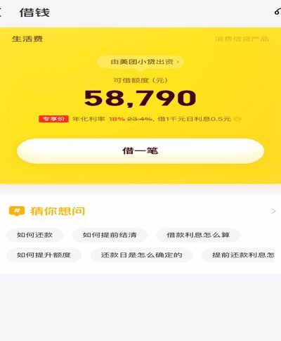 用美团生活费